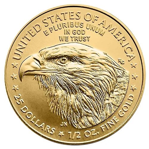 Motivseite 1/2 Unze Gold American Eagle 2025, Feingehalt 999,9/1000, United States Mint