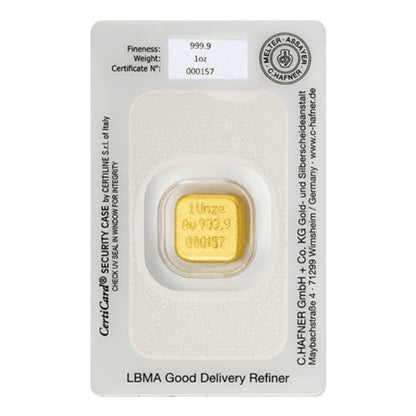 1 Unze Gold Gussbarren C. Hafner