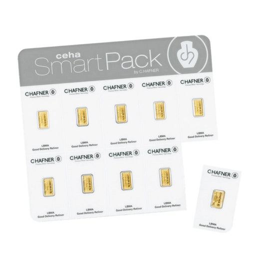 Goldbarren C. Hafner - 10 x 2 Gramm - Smartpack