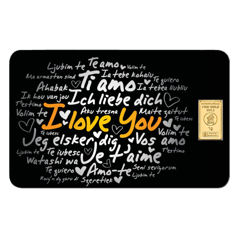 FineCard 1 Gramm Gold - „Ich liebe dich“