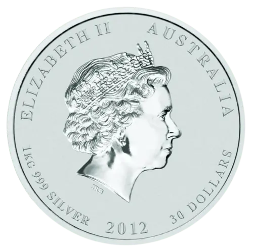 1 Kilo Silber Lunar II Drache 2012 differenzbesteuert