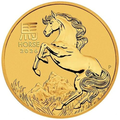 1 Unze Gold Lunar Serie III Pferd 2026