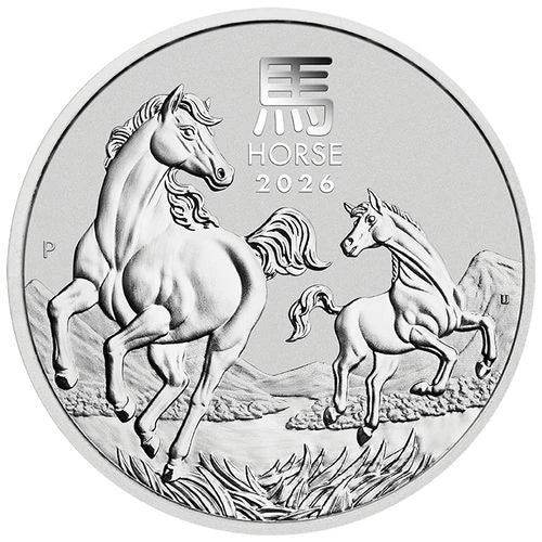 1 Unze Silber Lunar III Pferd 2026