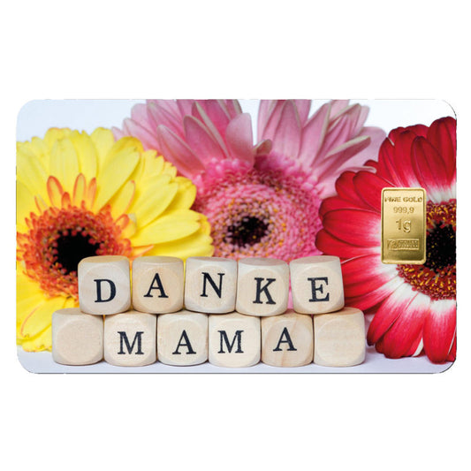 FineCard 1 Gramm Gold - „Danke Mama“