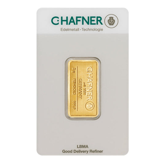 Goldbarren C. Hafner - 5 Gramm - Prägebarren