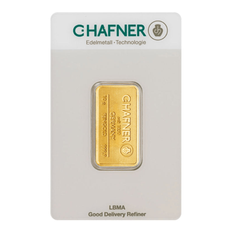 10g Gold Prägebarren C. Hafner
