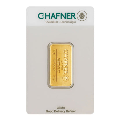 10g Gold Prägebarren C. Hafner