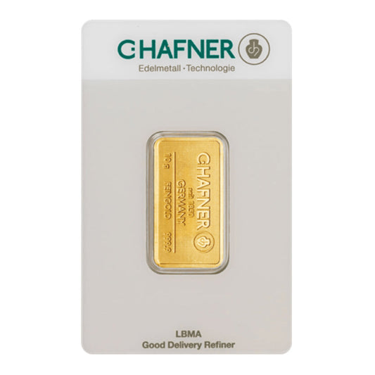 Goldbarren C. Hafner - 10 Gramm - Prägebarren