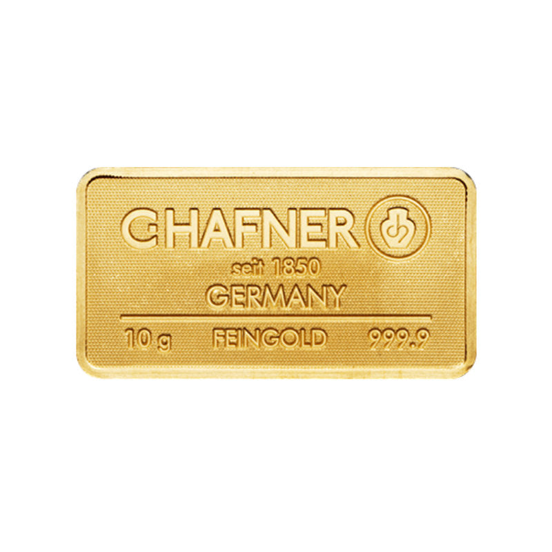 10g Gold Prägebarren C. Hafner