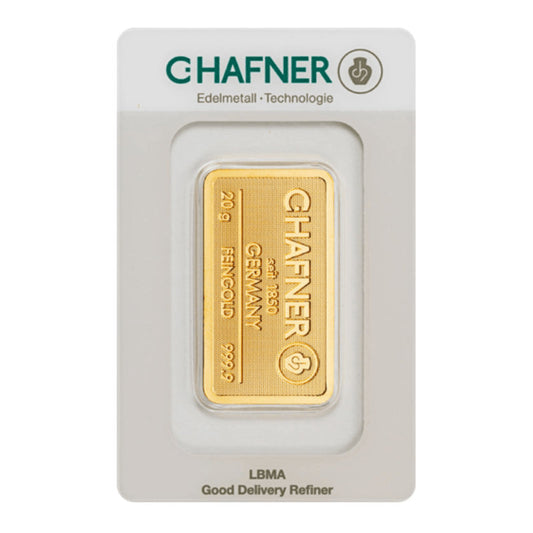 Goldbarren C. Hafner - 20 Gramm - Prägebarren
