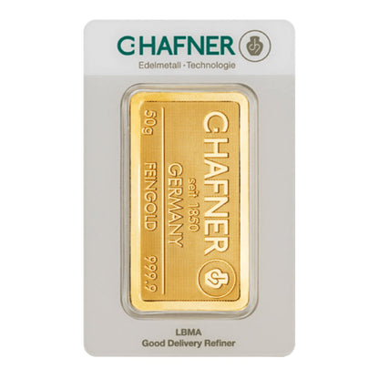 Goldbarren C. Hafner - 50 Gramm - Prägebarren