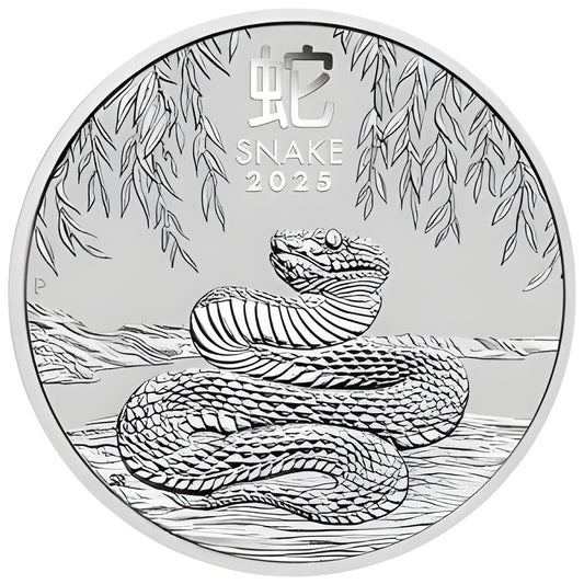 Silbermünzen Lunar Serie III - Schlange 2025 - 1 Unze - differenzbesteuert