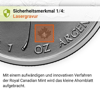 1 Unze Silber Maple Leaf 2026 Silbermünze Royal Canadian Mint 1 Unze | Glänzend Vorsorgen