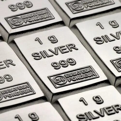 100x1g Silber Tafelbarren Valcambi