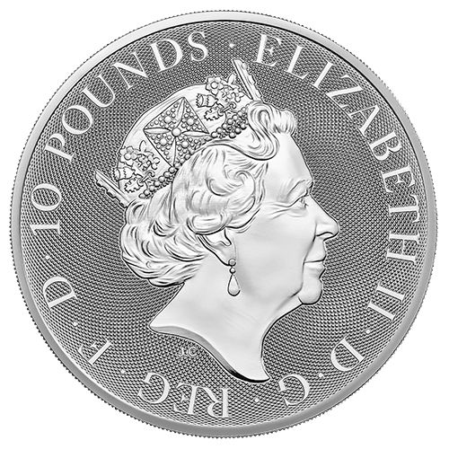 10 Unzen Silber Lion of England 2022 - differenzbesteuert